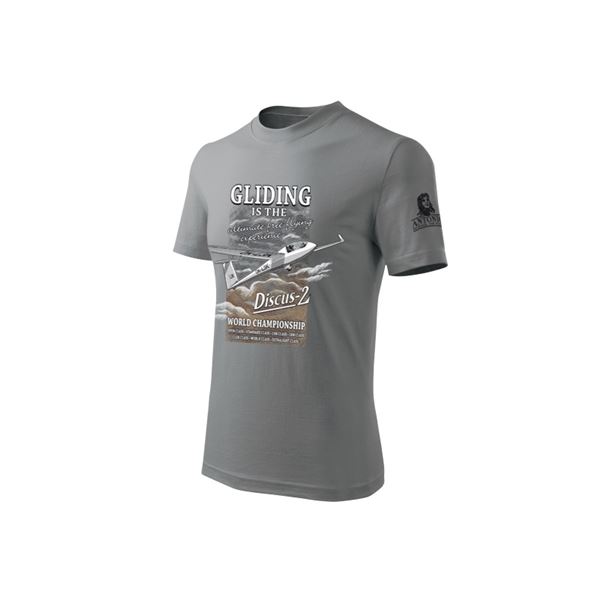 ANTONIO T-Shirt with glider DISCUS-2, grey, XXL