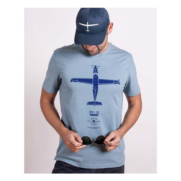 EEROPLANE T-shirt Pilatus PC-12 blue steel, M 