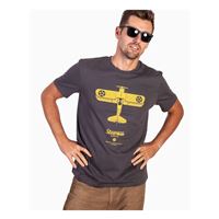 EEROPLANE T-shirt Stearman asphalt, XL