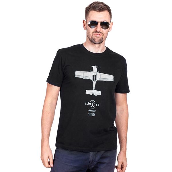 EEROPLANE T-shirt ZLIN Z-50 black, L