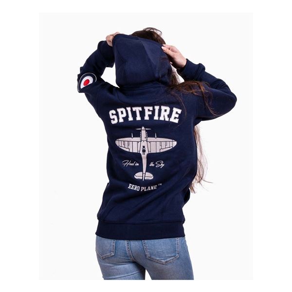 EEROPLANE Women Hoodie Zip Spitfire navy, XL