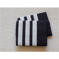 Embroidery Epaulettes 3 Bar Silver - small, 1 pc