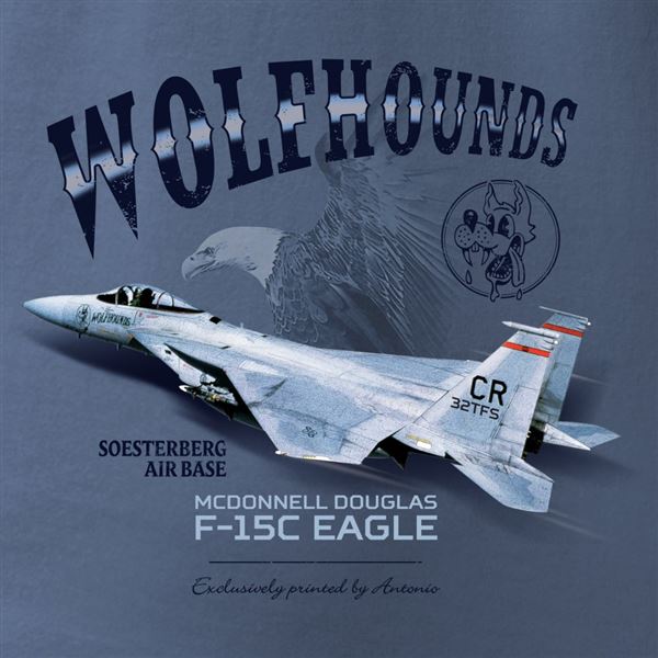 ANTONIO T-shirt with fighter F-15C EAGLE, M
