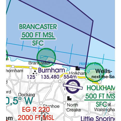 Velká Británie Sever VFR mapa 2024
