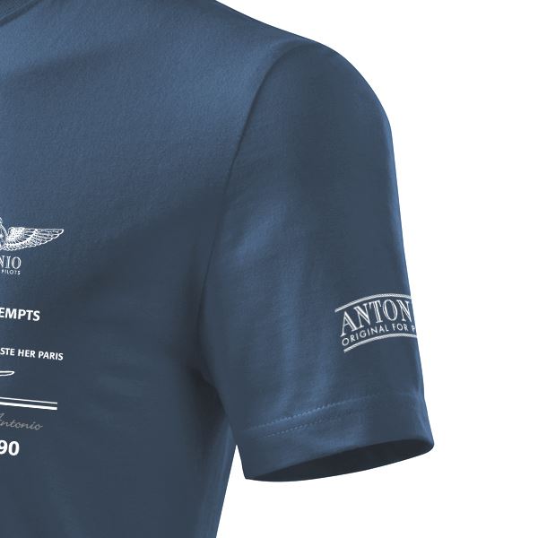 ANTONIO T-Shirt HISTORY OF FLIGHT, blue, M
