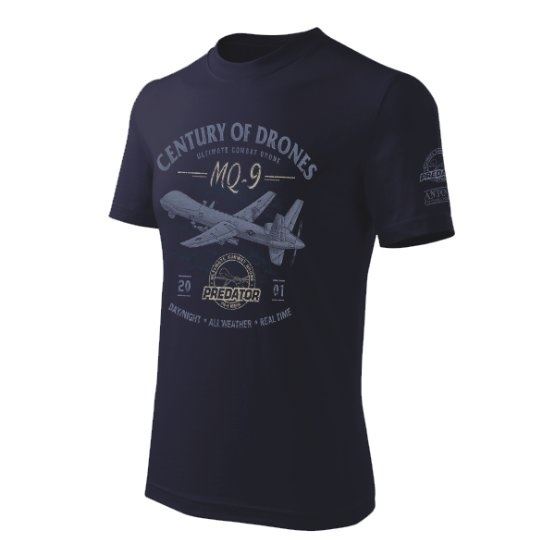 ANTONIO T-Shirt with drone MQ-9 REAPER, blue, M