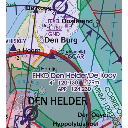 Nizozemsko VFR ICAO mapa 2024