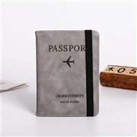 Passport Cover with tape, gray