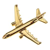 Airbus A321 Pin Badge, gold