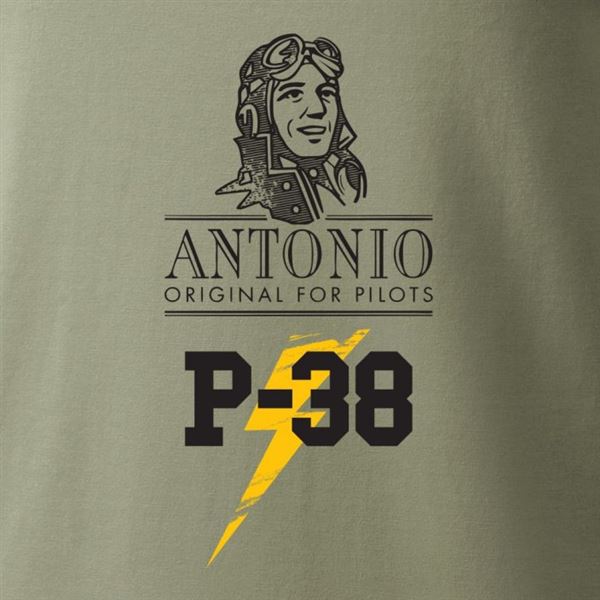 ANTONIO T-shirt with fighter aircraft P-38 LIGHTNING, M
