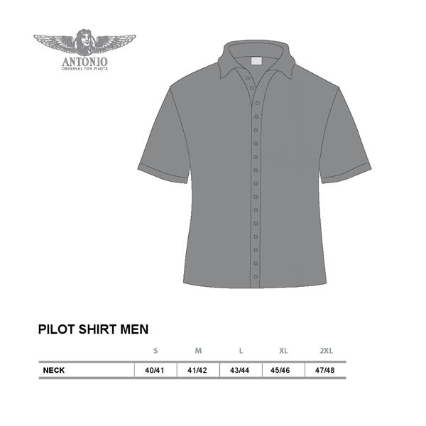 ANTONIO Pilot Shirt Men Long XXL