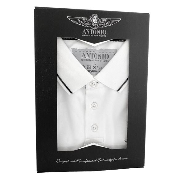 ANTONIO Poloshirt WINGS, white, XXL