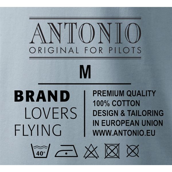 ANTONIO T-shirt with a helicopter ROBINSON R-44, grey, M