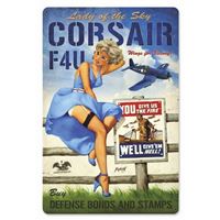 Poster dívka s F4U Corsair