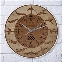 Aircraft ALTITUDE Wall Clock, wood decor