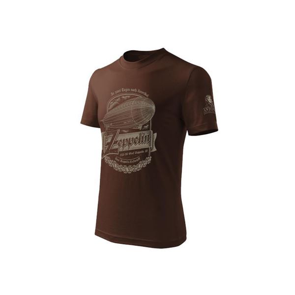 ANTONIO T-Shirt with ZEPPELIN, brown, M