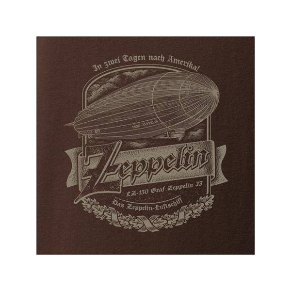 ANTONIO T-Shirt with ZEPPELIN, brown, L