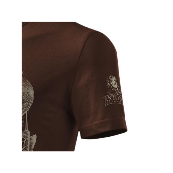 ANTONIO T-Shirt with ZEPPELIN, brown, L