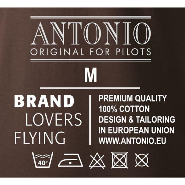ANTONIO T-Shirt with ZEPPELIN, brown, M