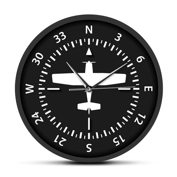 Aircraft Compass Wall Clock