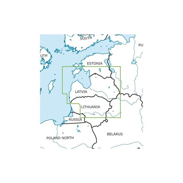 Lotyšsko VFR mapa 2022 1:500 000