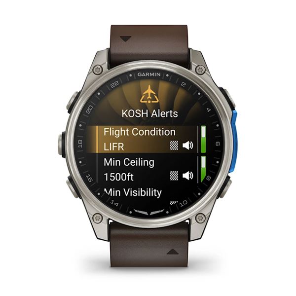 Garmin D2 Mach 2 Kůže 47mm, Chytré hodinky pro piloty 