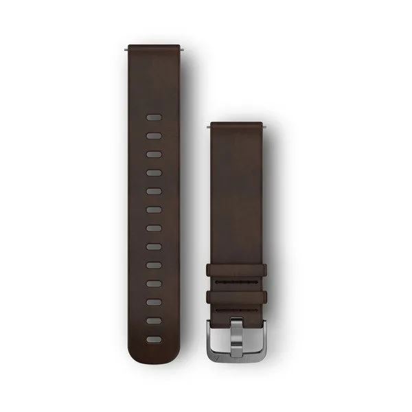 Garmin Quick Release 20 Watch Leather Band, dark brown