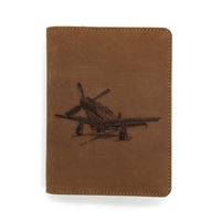 Pilot Licence Cover Mustang 02 brown