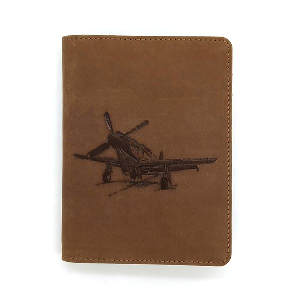Pilot Licence Cover Mustang 02 brown