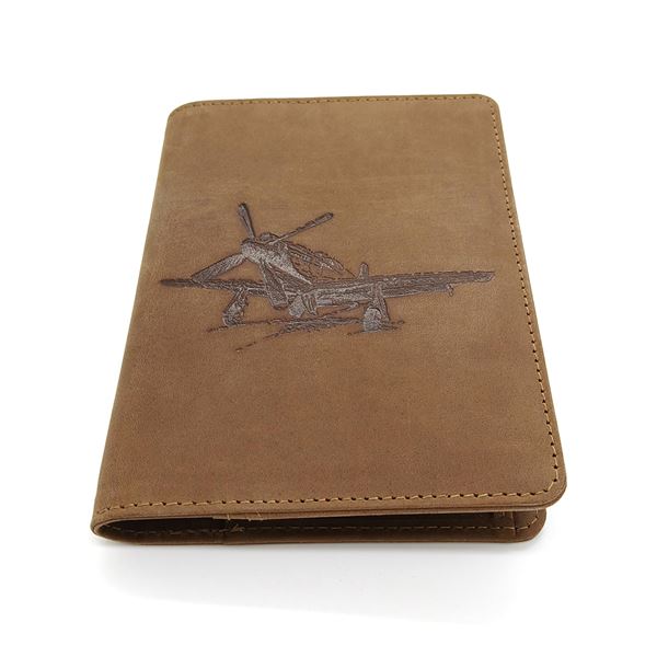 Pilot Licence Cover Mustang 02 brown