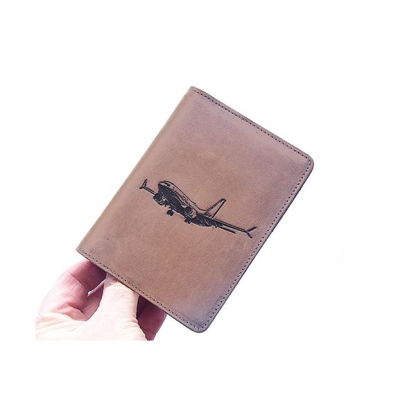 Pilot Licence Cover Boeing brown