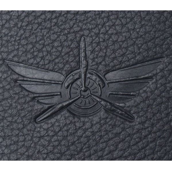 Pilot Licence Cover Wings black