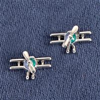 Biplane Silver-Tone Earrings Biplane Silver-Tone Earrings