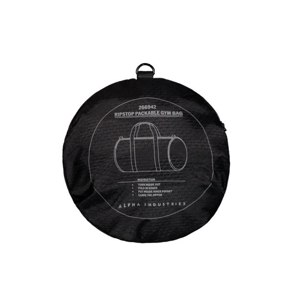 Alpha Industries Ripstop Packable Gym Bag black