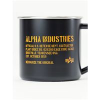 Alpha Industries Plechový hrnek Alpha, černý