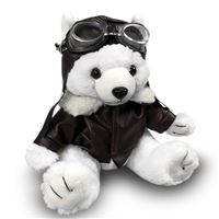 Aviator Teddy Bear - polar