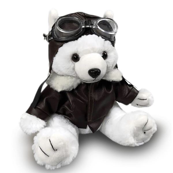 Aviator Teddy Bear - polar