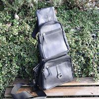 Leather Crossbag Federico "Wings" black