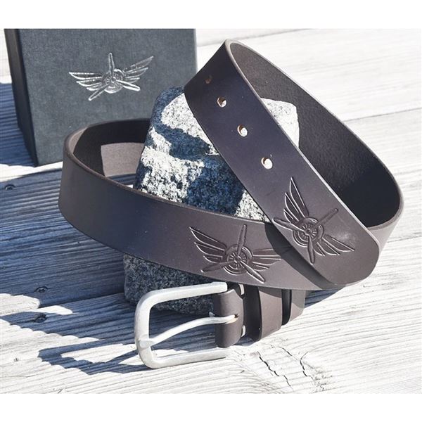 Leather Belt Wings 100 cm, brown