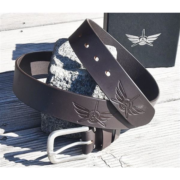 Leather Belt Wings 100 cm, brown