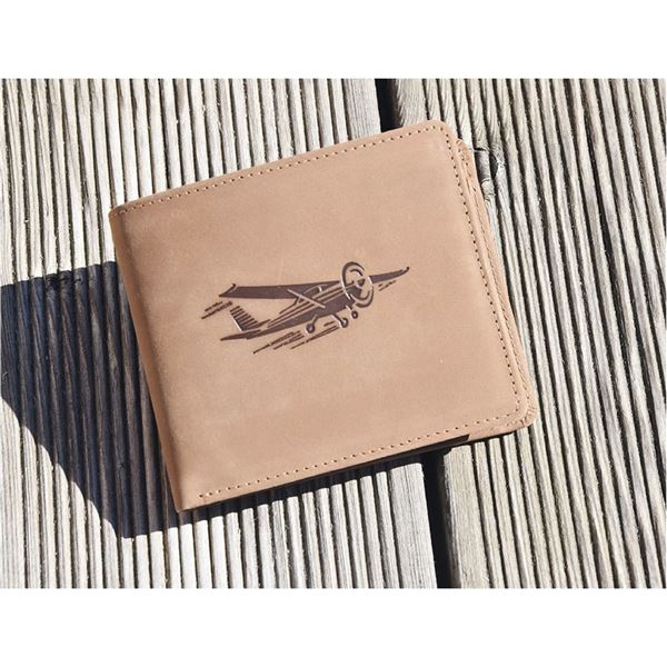 Leather wallet Airplane 02
