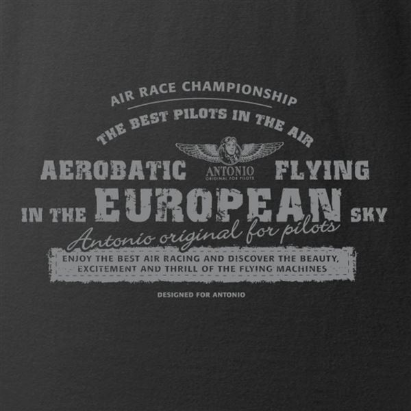 ANTONIO Tričko AEROBATICA černá, XL