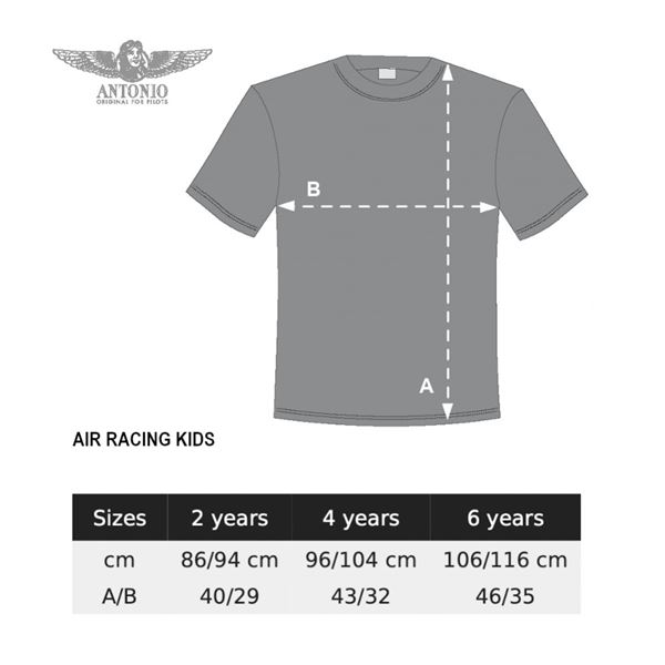 ANTONIO Dětské tričko AIR RACING, červená, 6 let