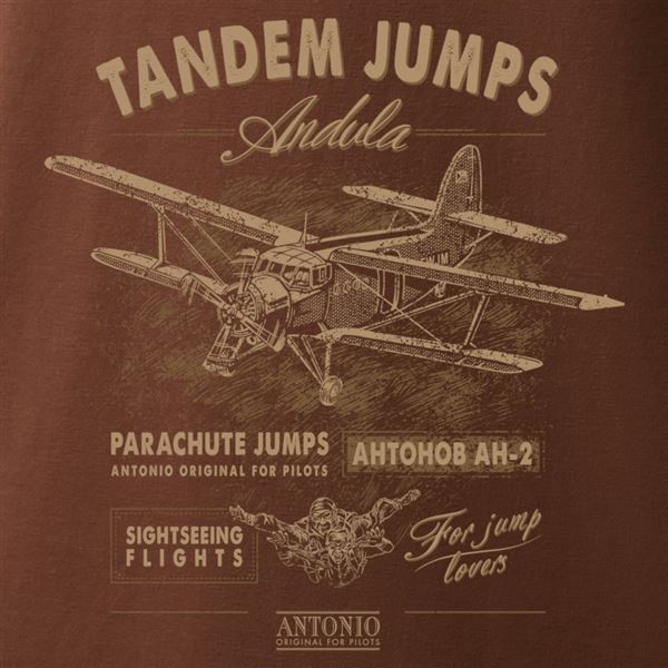 ANTONIO T-Shirt biplane ANDULA brown, L