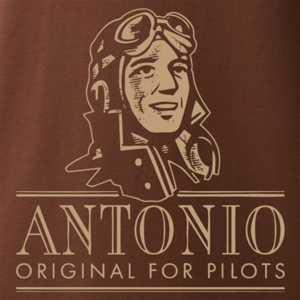 ANTONIO T-Shirt biplane ANDULA brown, L