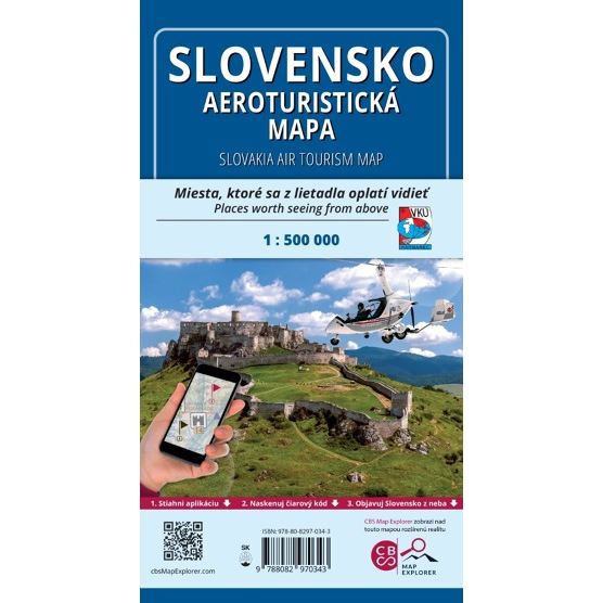 AEROTURISTICKÁ MAPA Česko a Slovensko 