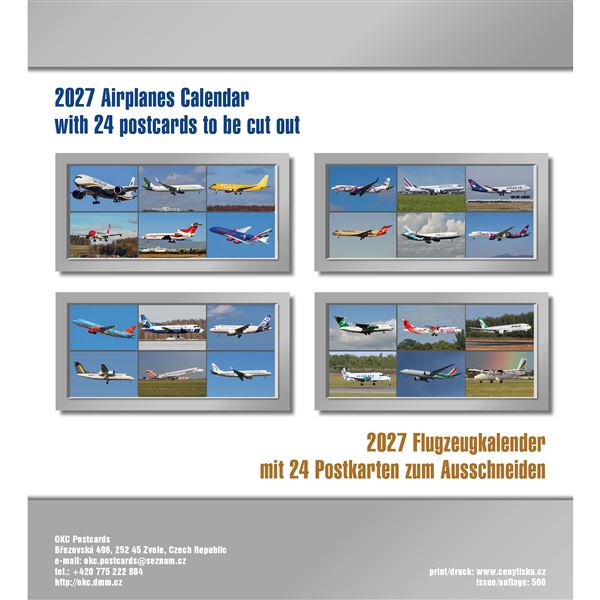 Kalendář Airplanes 2027