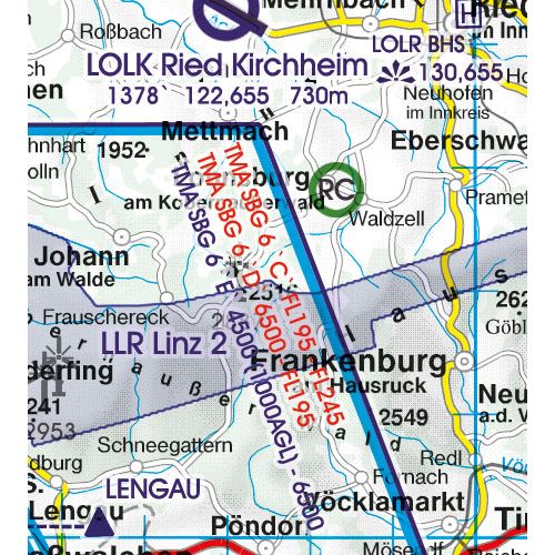 Rakousko VFR mapa 2022