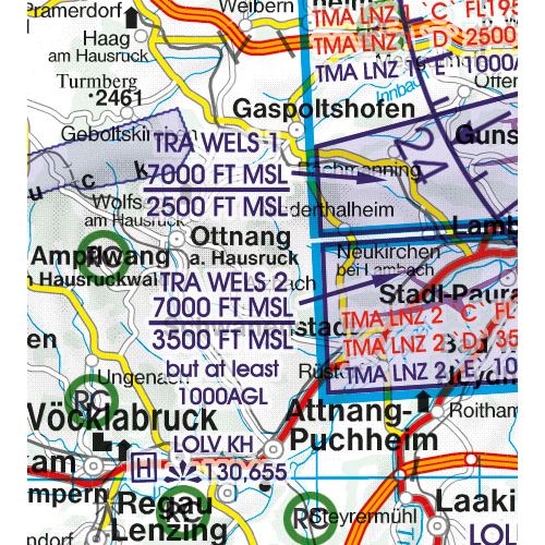 Rakousko VFR mapa 2022