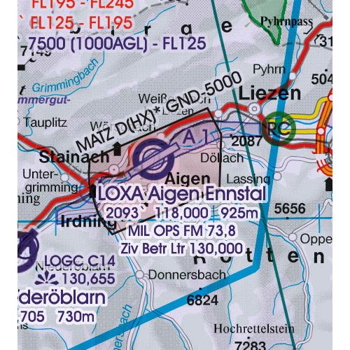 Rakousko VFR mapa 2022